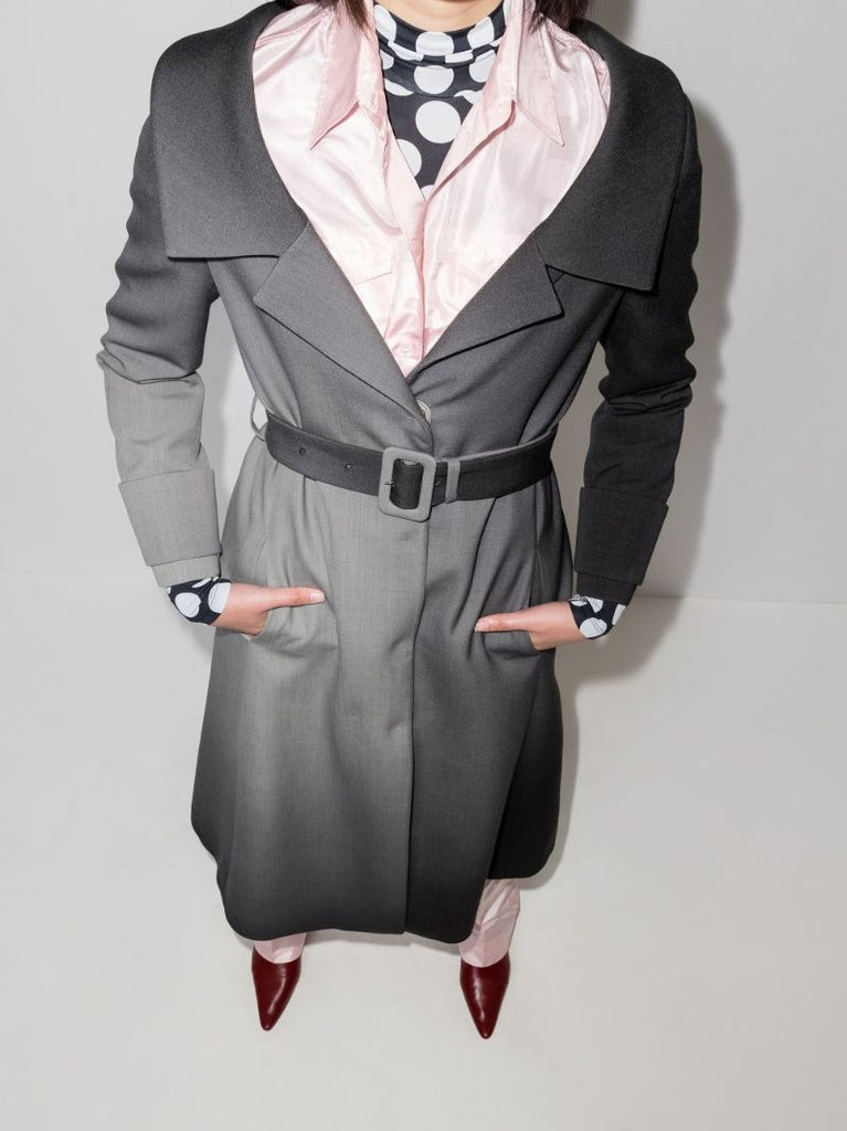 Gradient-effect Single-breasted Coat