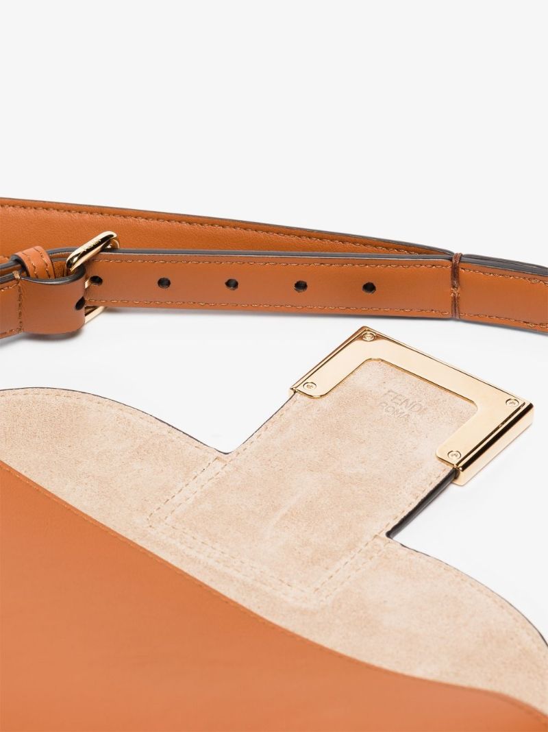 Brown Croissant Leather Shoulder Bag