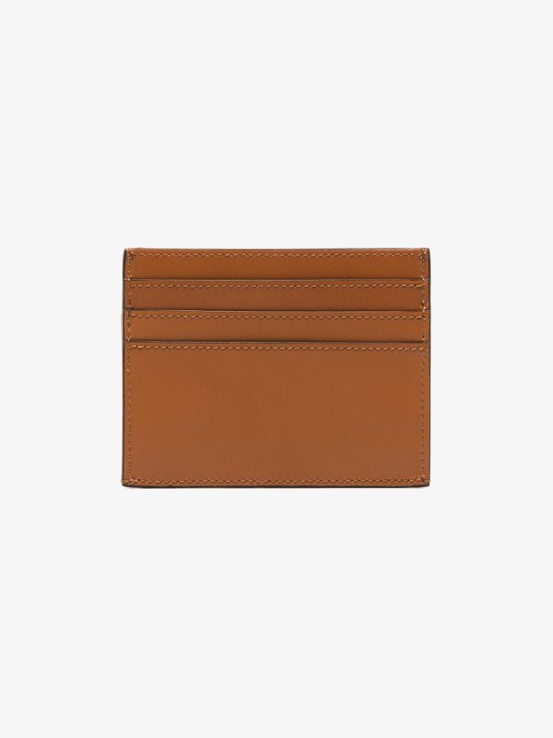 Brown Logo Leather Card Holder