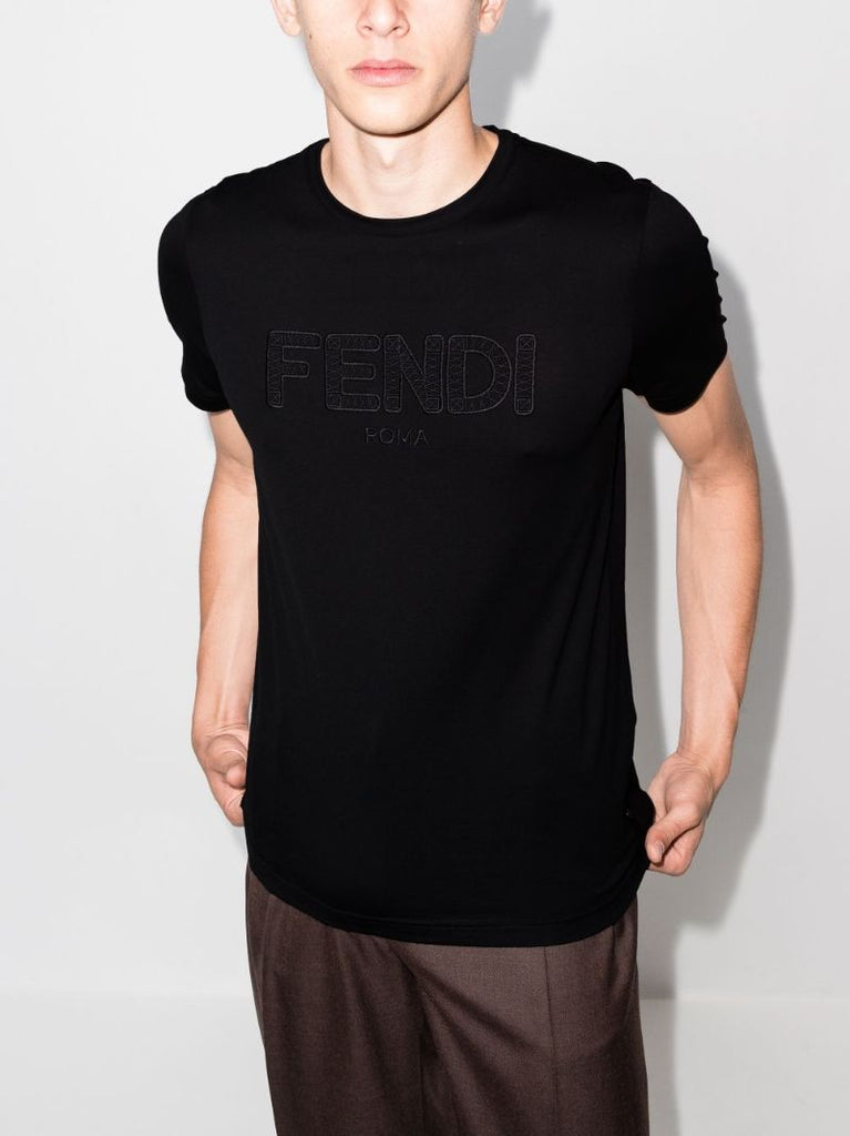Embroidered Logo Cotton T-shirt