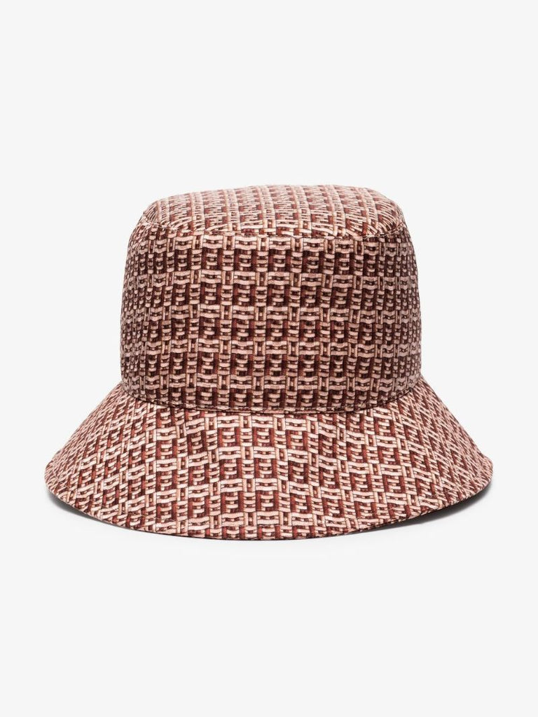 Pink Monogram Silk Bucket Hat