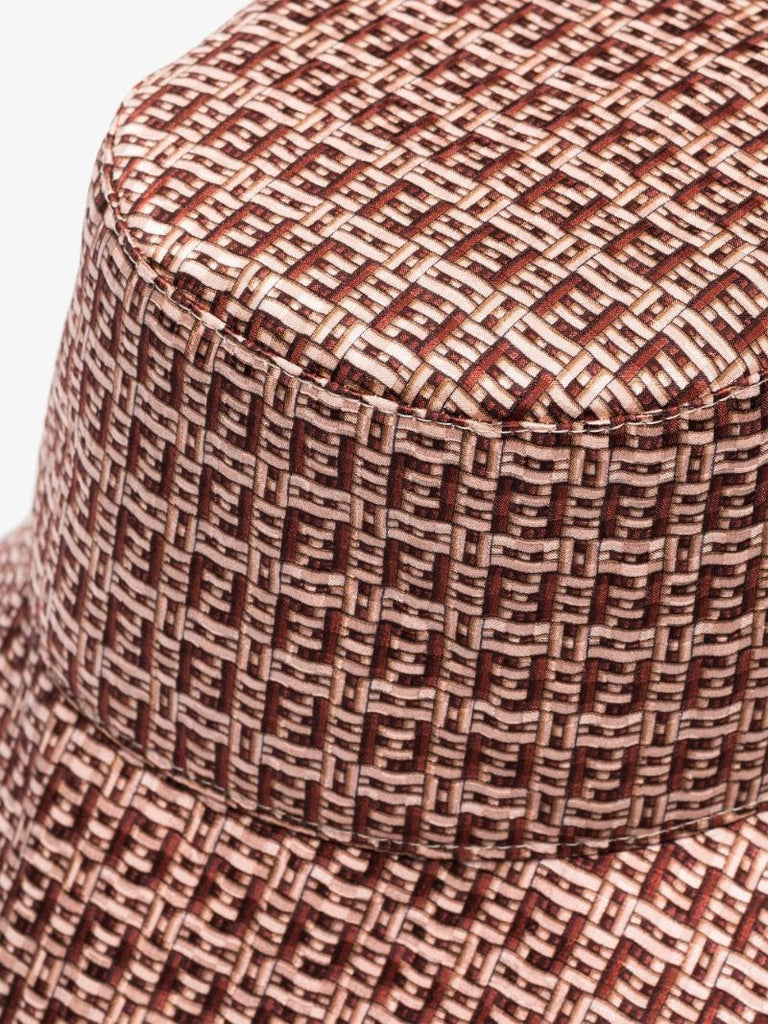 Pink Monogram Silk Bucket Hat
