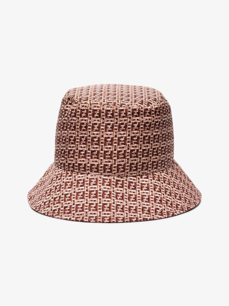 Pink Monogram Silk Bucket Hat
