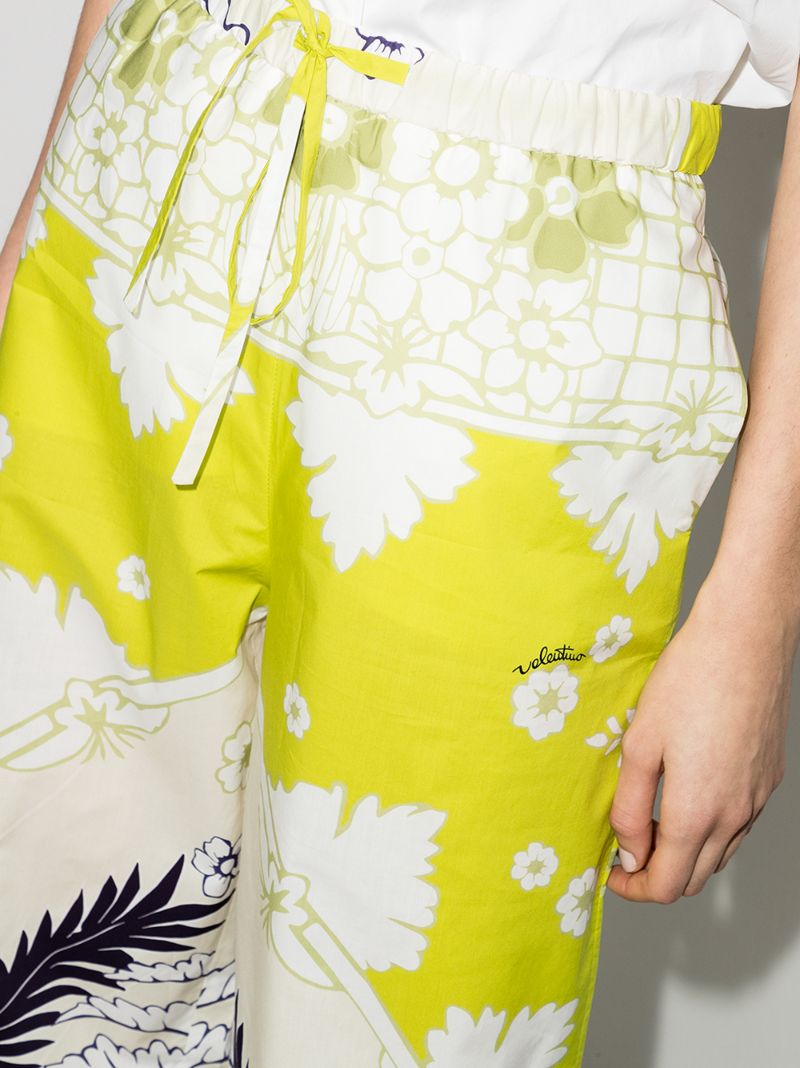 Wide Leg Print Trousers