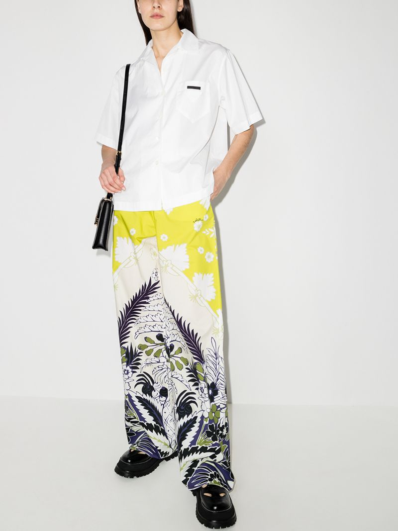 Wide Leg Print Trousers