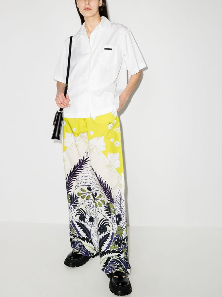 Wide Leg Print Trousers