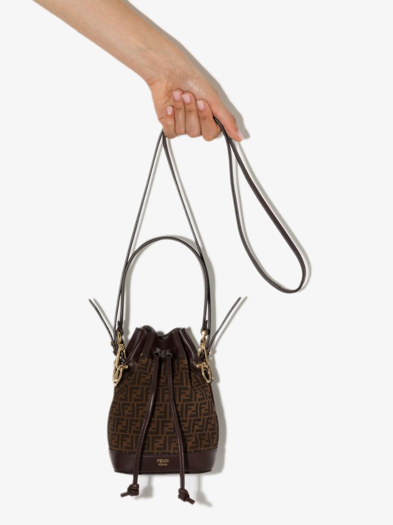 Brown Mon Tresor Mini Bucket Bag