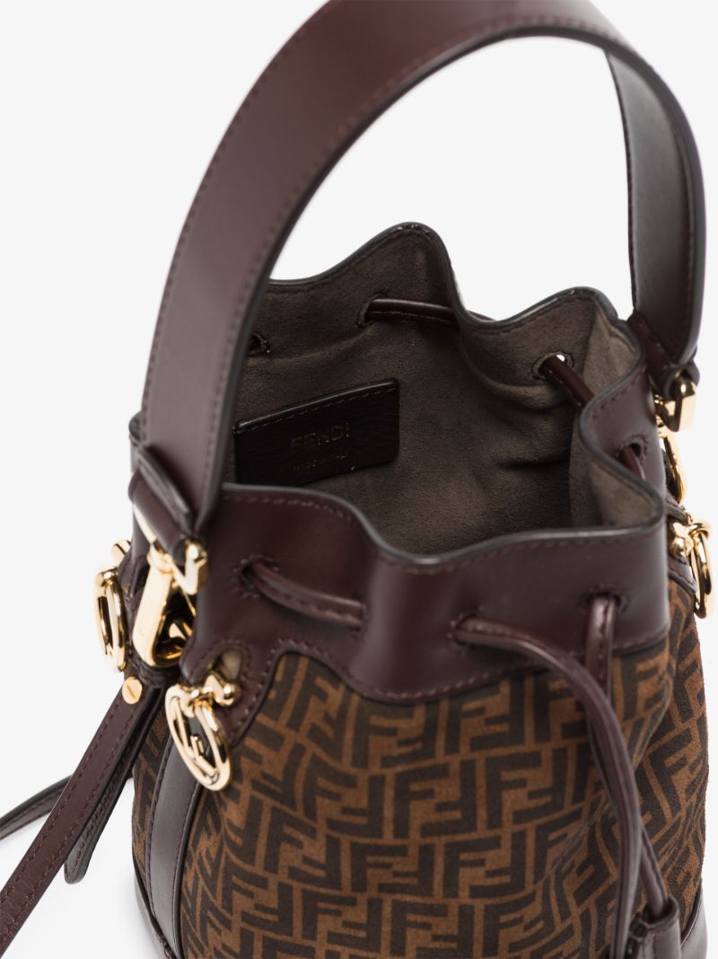Brown Mon Tresor Mini Bucket Bag