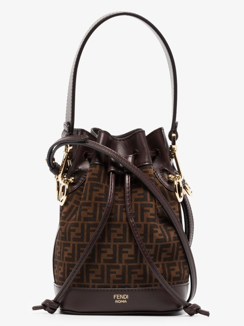 Brown Mon Tresor Mini Bucket Bag