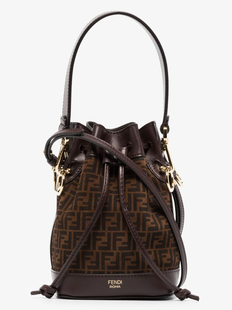 Brown Mon Tresor Mini Bucket Bag