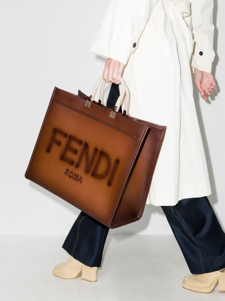 Brown Sunshine Large Leather Tote Bag
