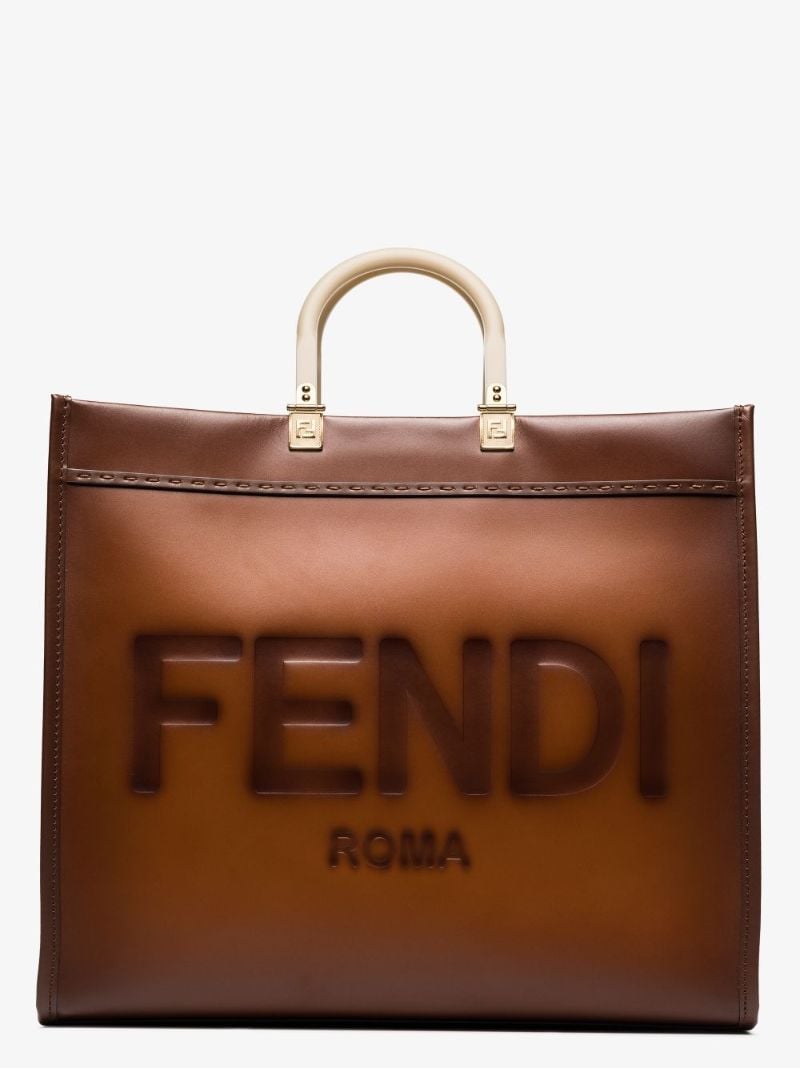 Brown Sunshine Large Leather Tote Bag