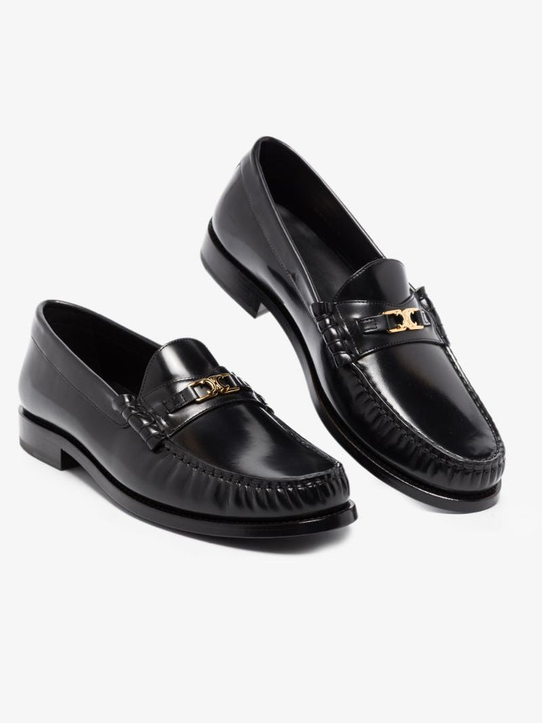 Black Luco Triomphe Leather Loafers