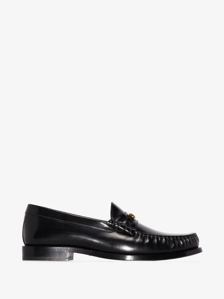 Black Luco Triomphe Leather Loafers
