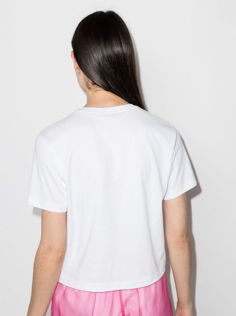 Cutout Logo Cotton T-shirt