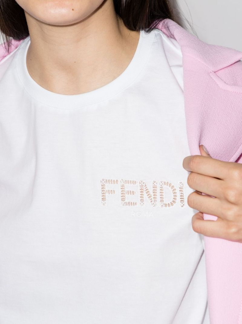 Cutout Logo Cotton T-shirt