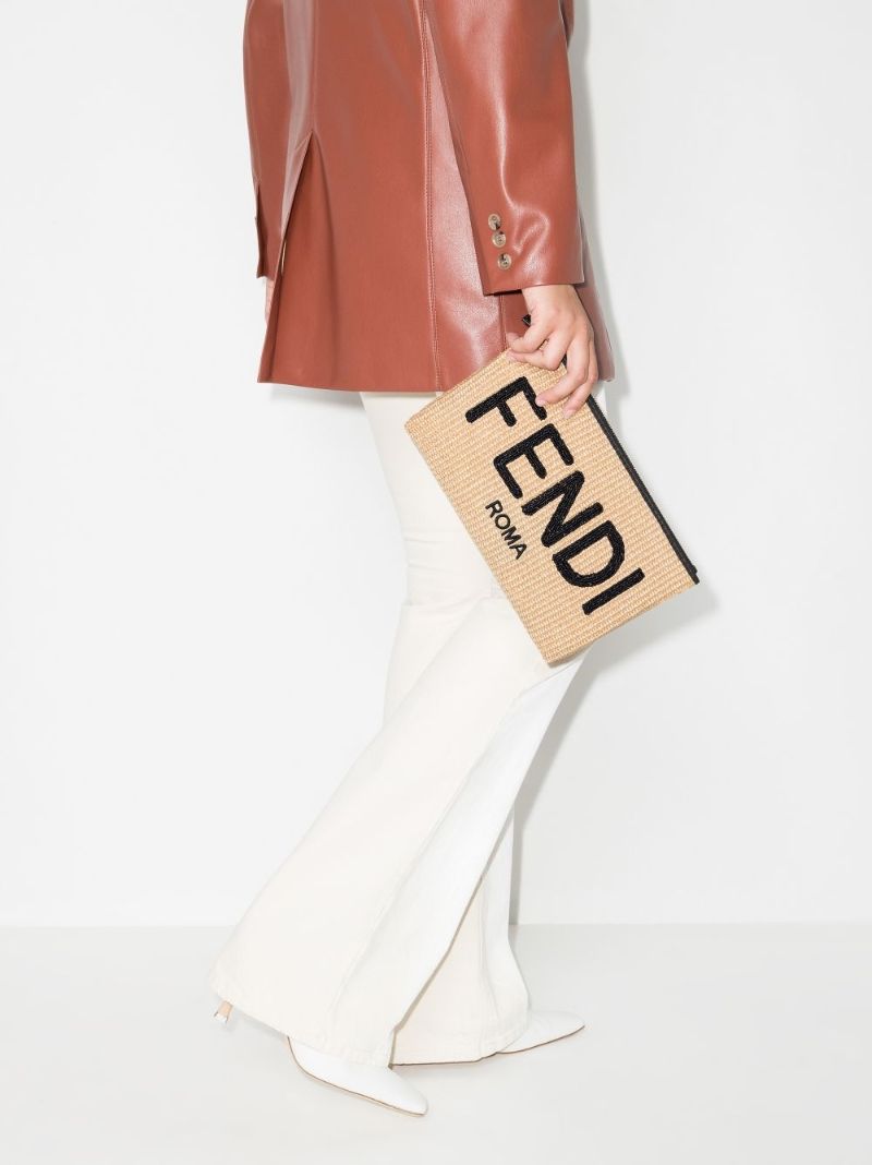 Medium Logo-embroidered Flat Clutch