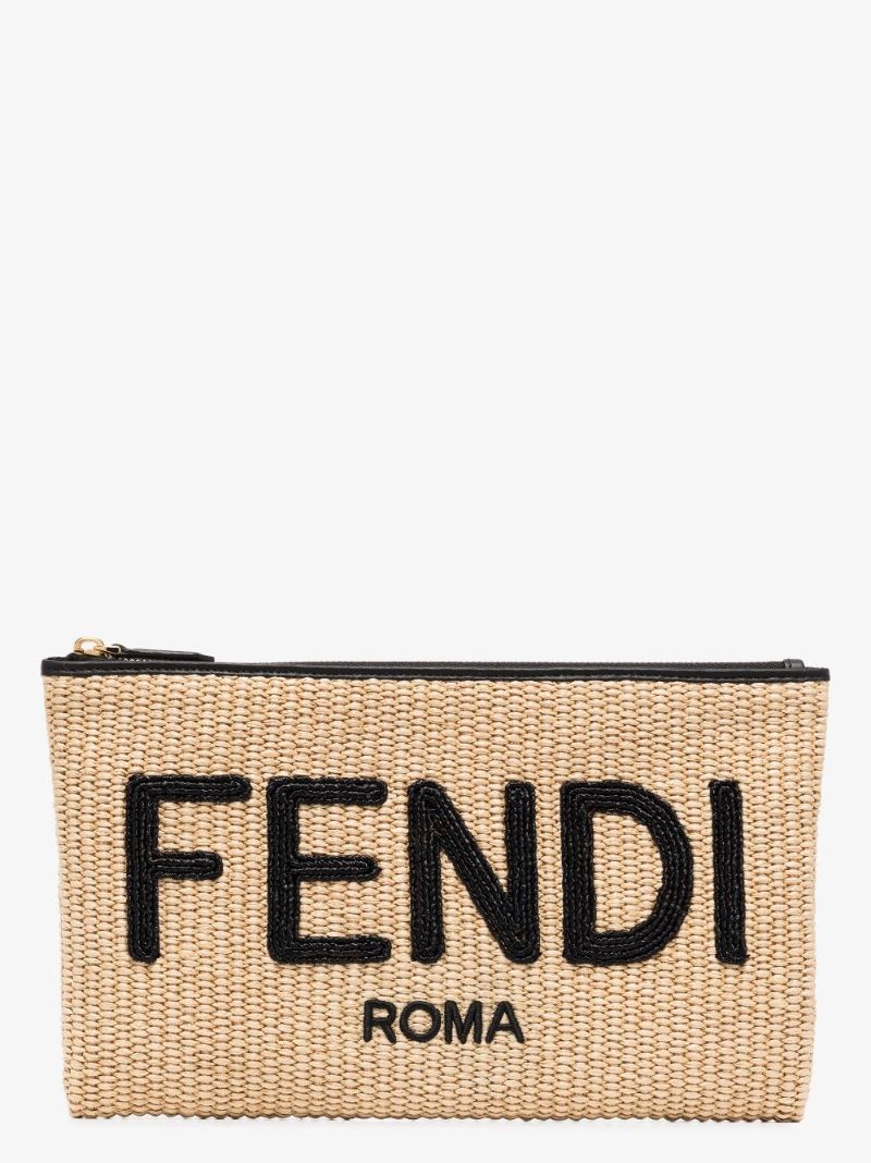 Medium Logo-embroidered Flat Clutch