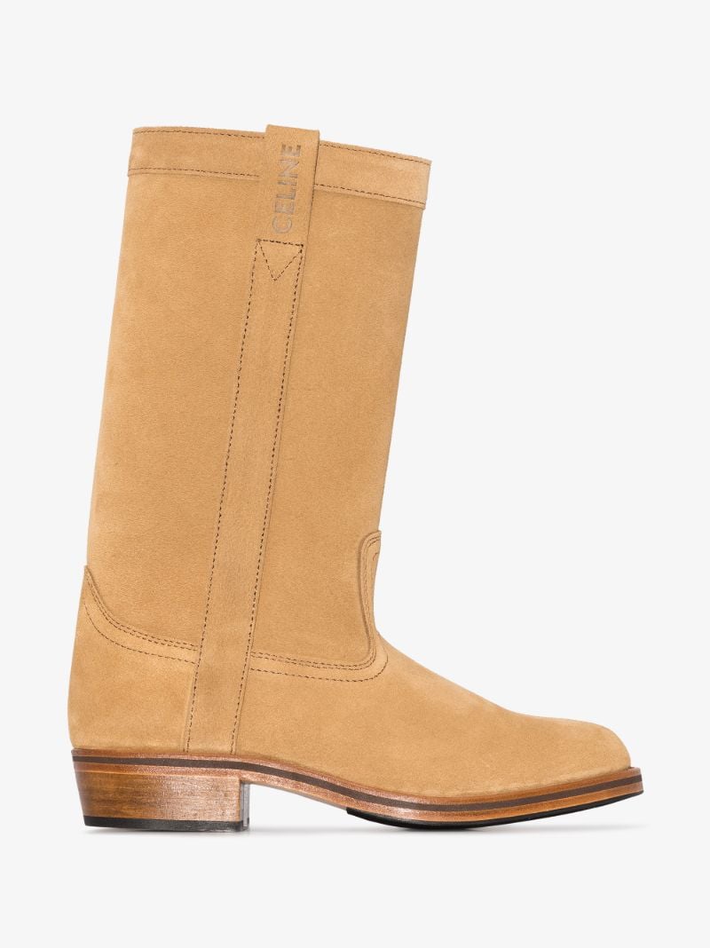 Neutral Gardiane Calf-length Suede Boots