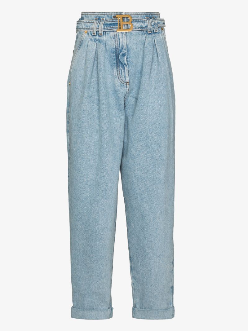 Logo Belt Boyfriend Jeans