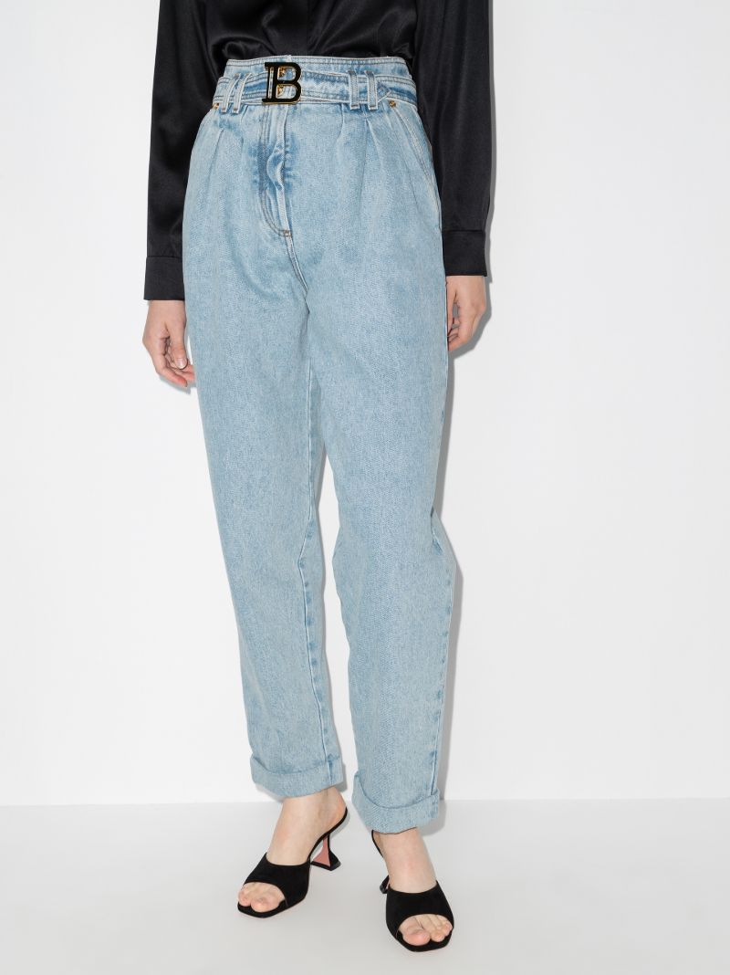 Logo Belt Boyfriend Jeans