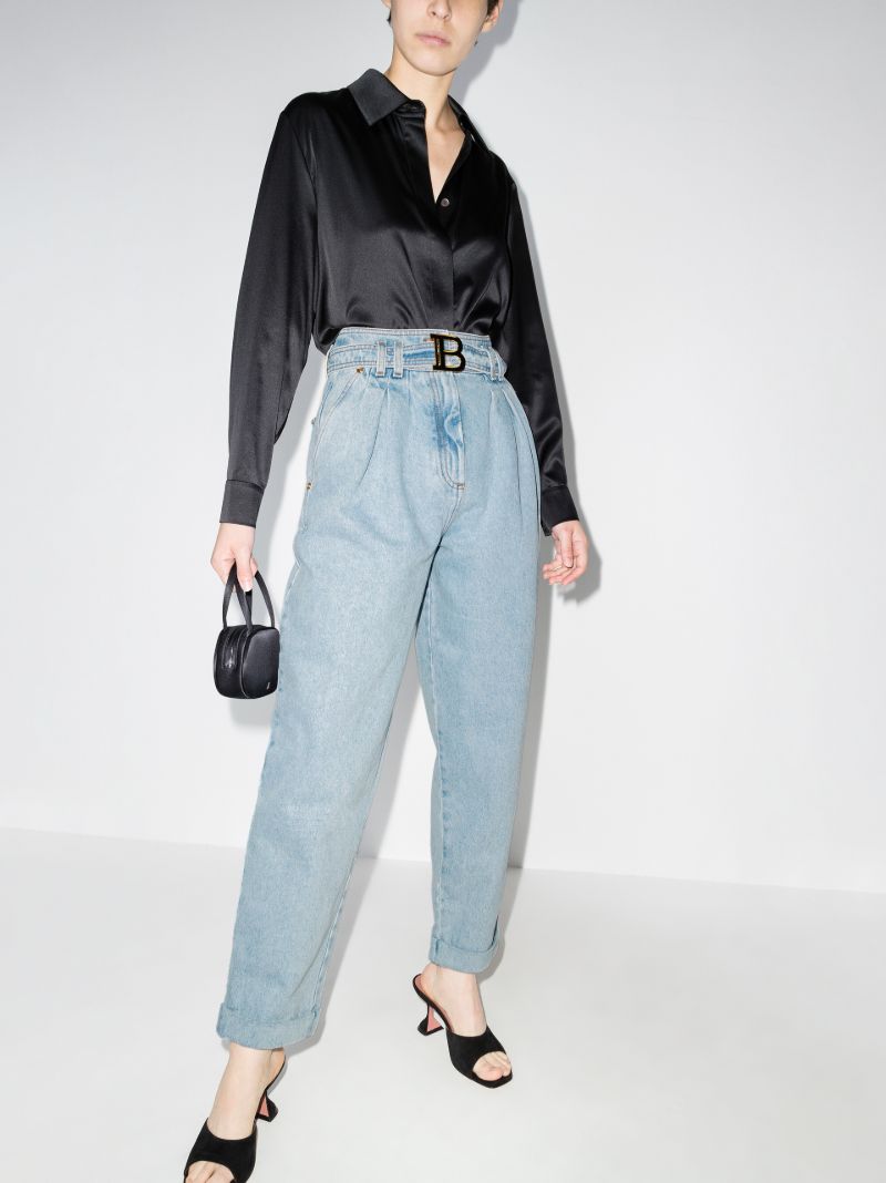 Logo Belt Boyfriend Jeans