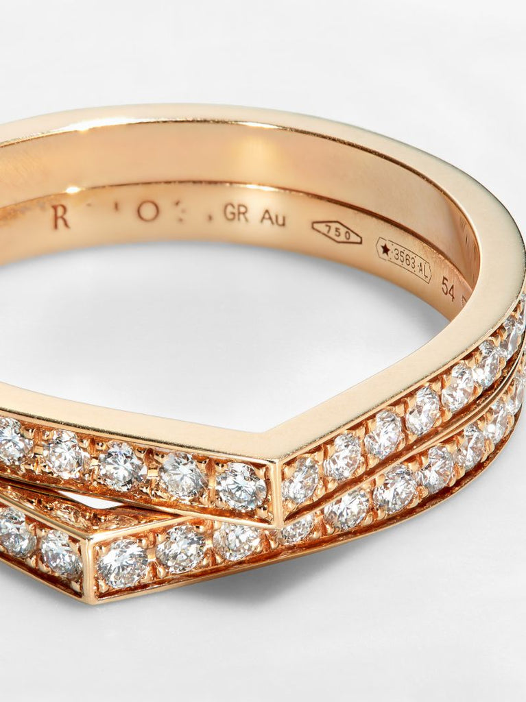 18k Rose Gold Antifer Diamond Ring