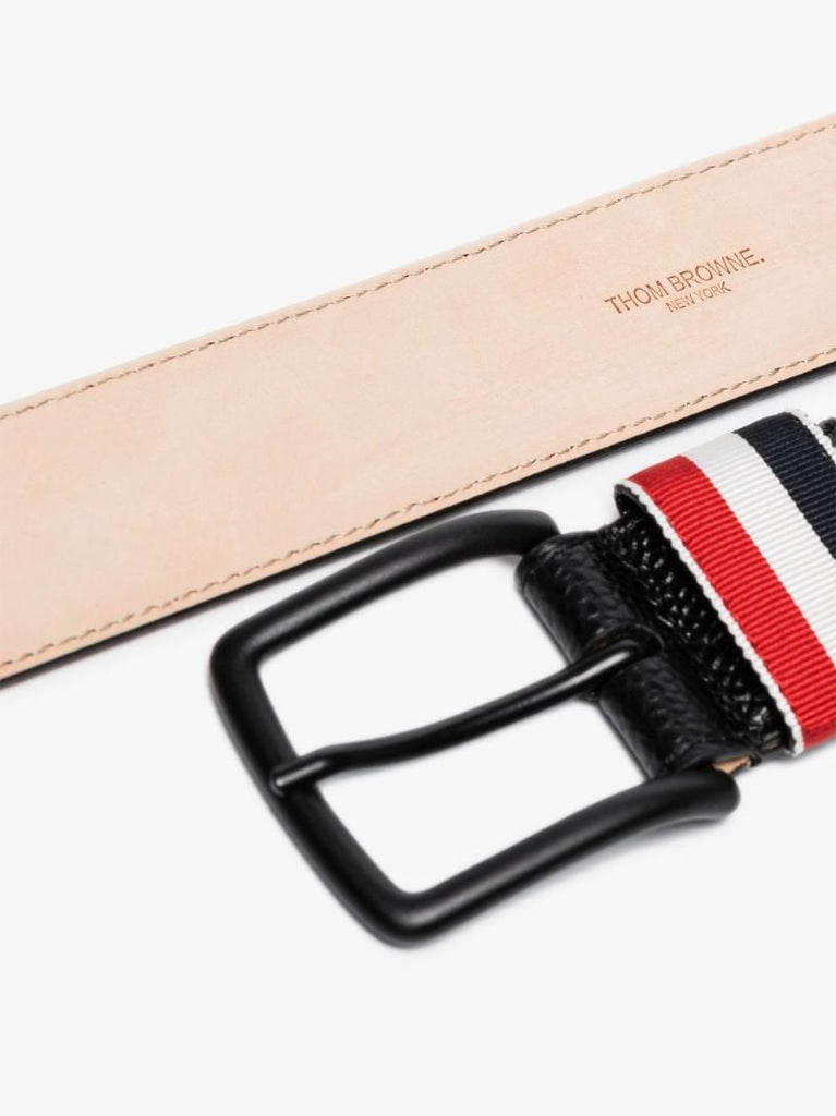 Black Rwb Leather Belt