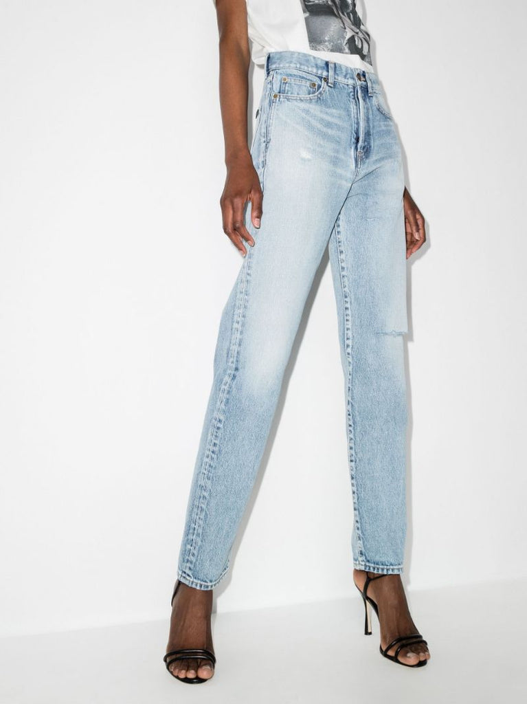 Blue Straight-leg Jeans