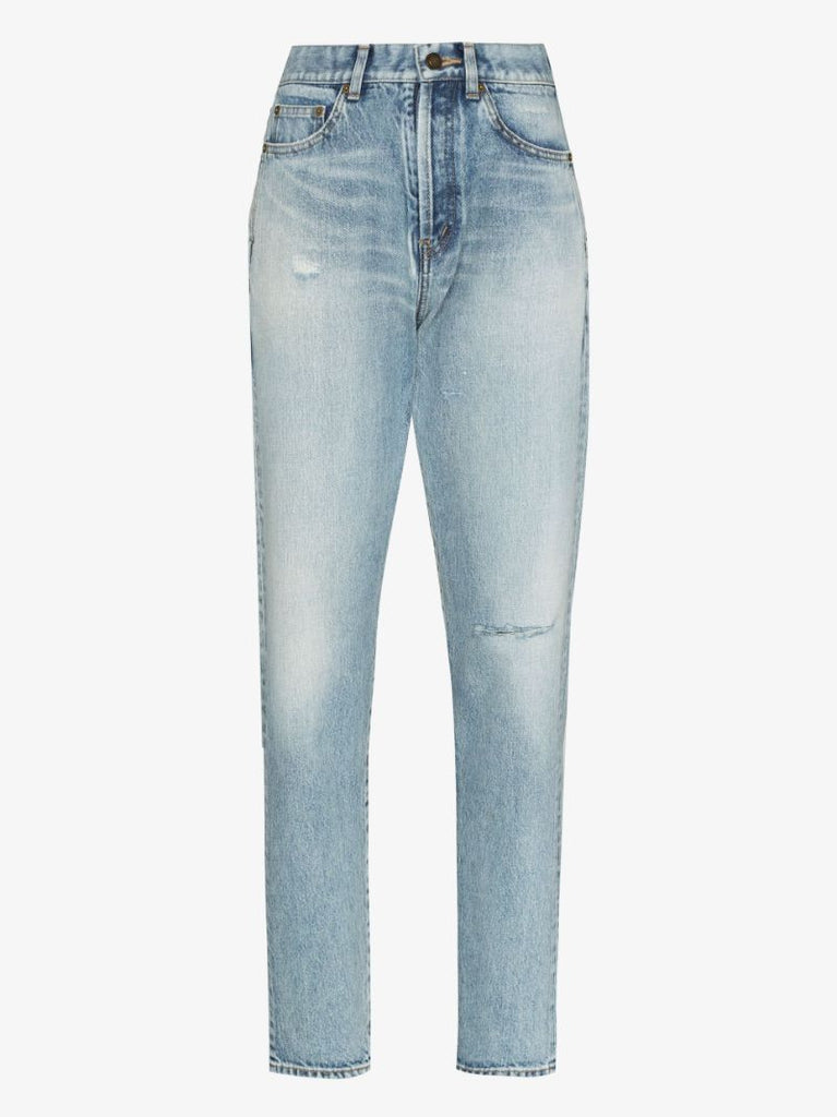 Blue Straight-leg Jeans
