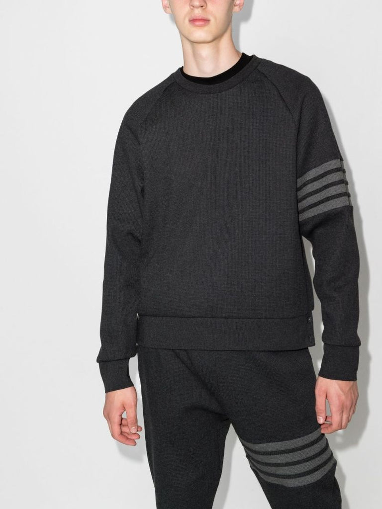 4-bar Stripe Waffle Knit Sweater