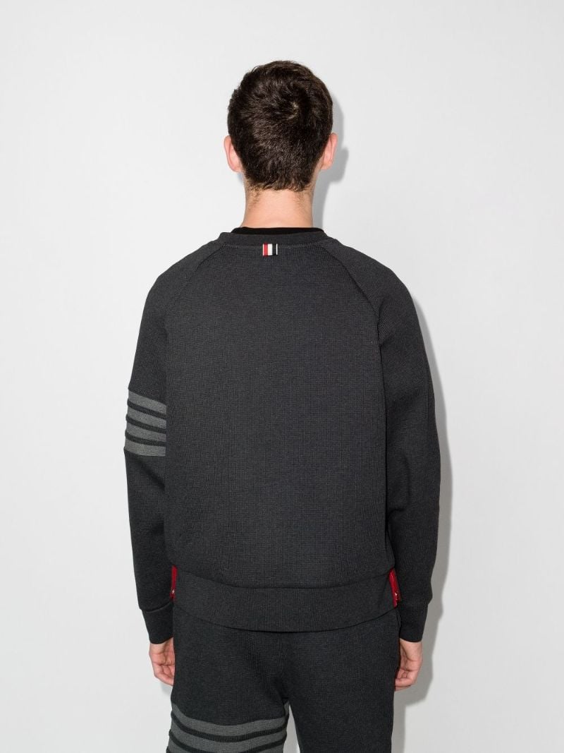 4-bar Stripe Waffle Knit Sweater
