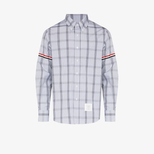 Windowpane Checked Armband Shirt