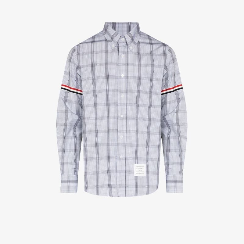 Windowpane Checked Armband Shirt