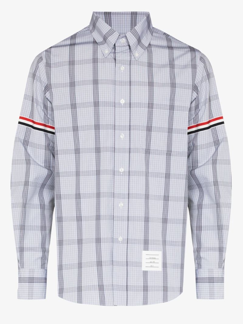 Windowpane Checked Armband Shirt