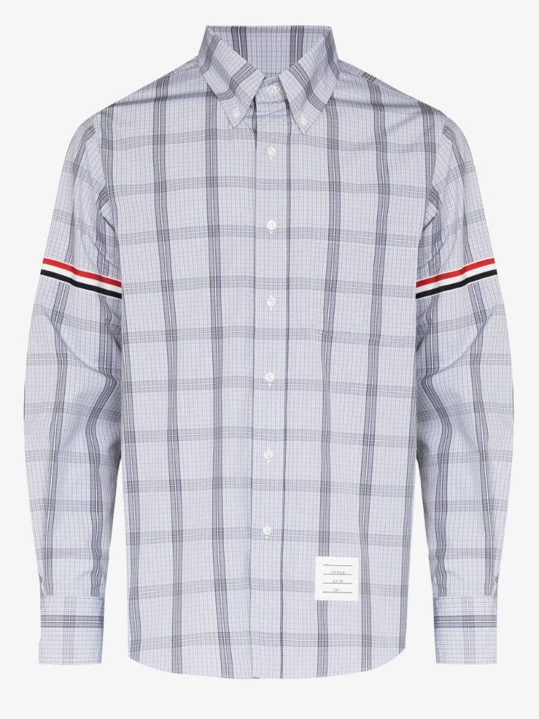 Windowpane Checked Armband Shirt