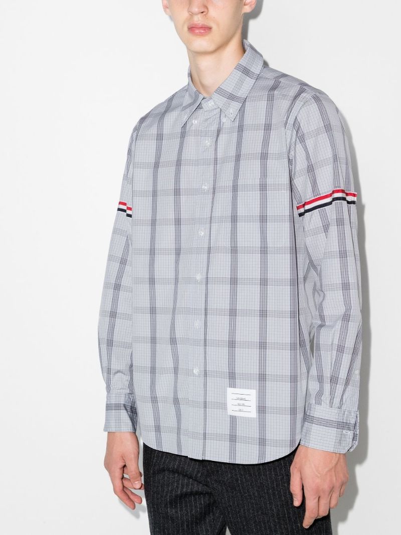 Windowpane Checked Armband Shirt