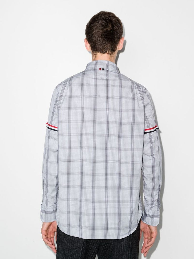 Windowpane Checked Armband Shirt
