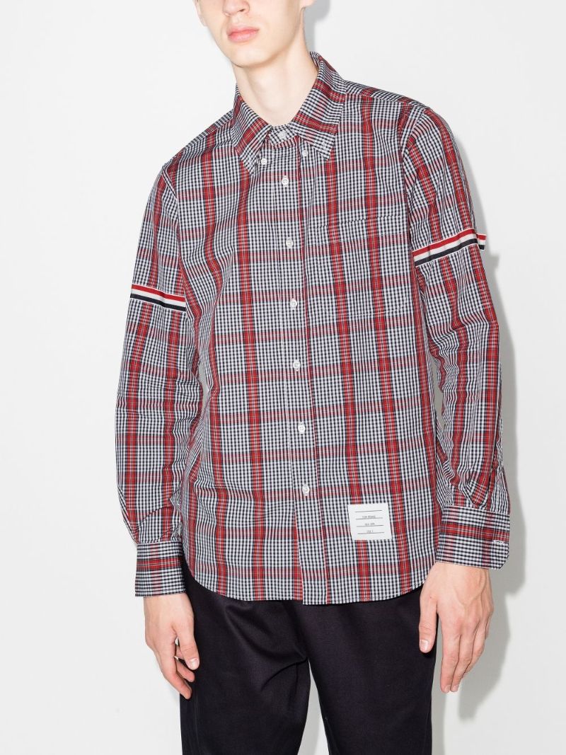 Windowpane Checked Armband Shirt