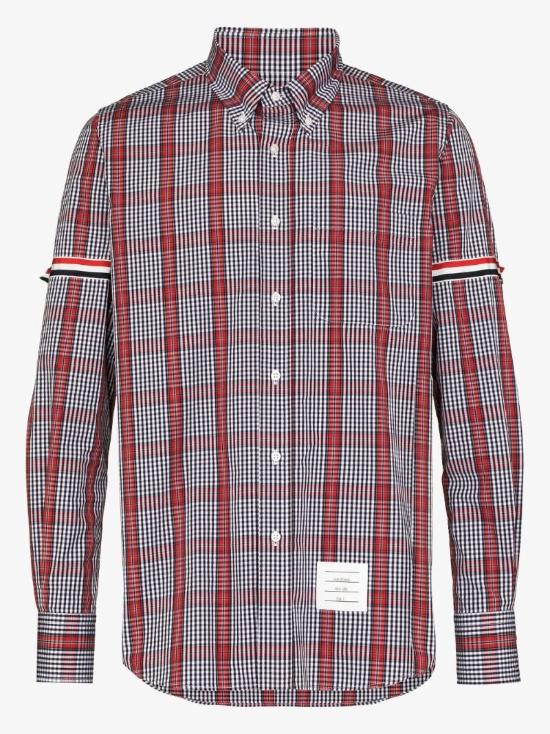 Windowpane Checked Armband Shirt