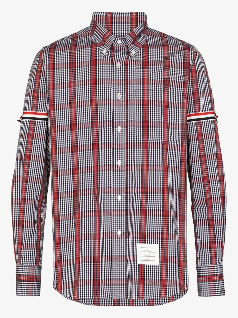 Windowpane Checked Armband Shirt
