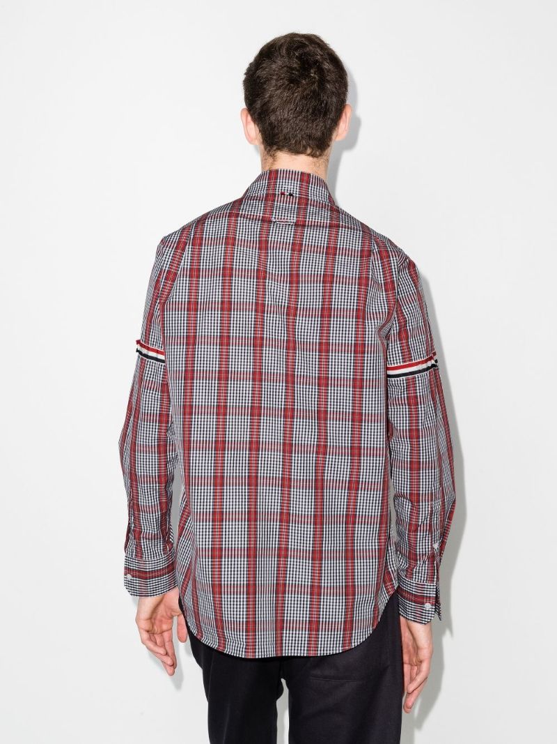 Windowpane Checked Armband Shirt