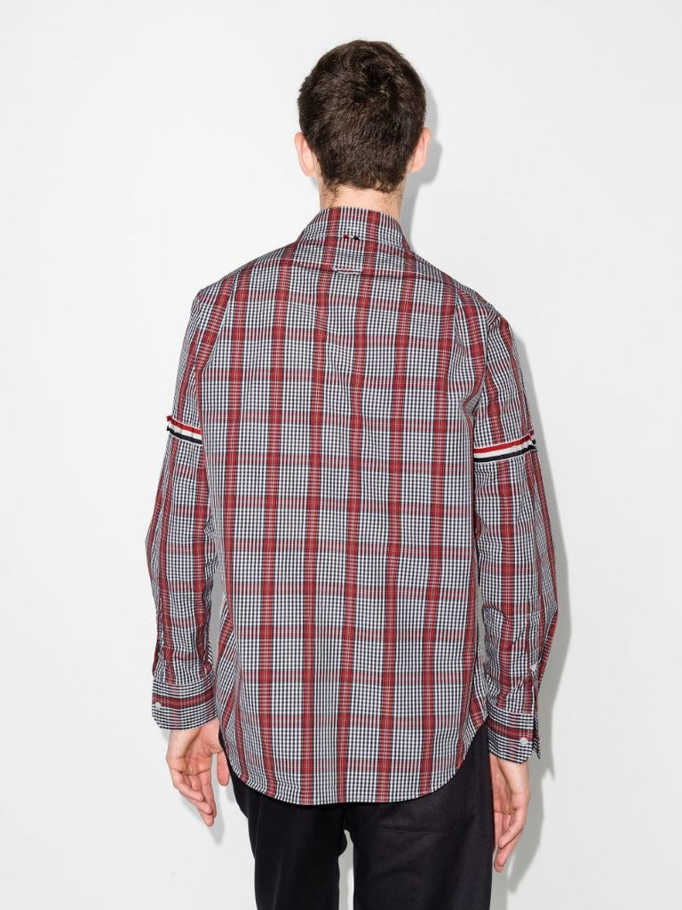 Windowpane Checked Armband Shirt