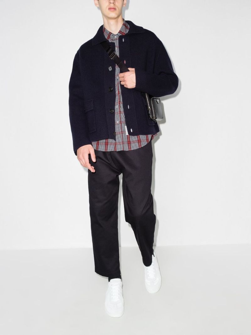 Windowpane Checked Armband Shirt