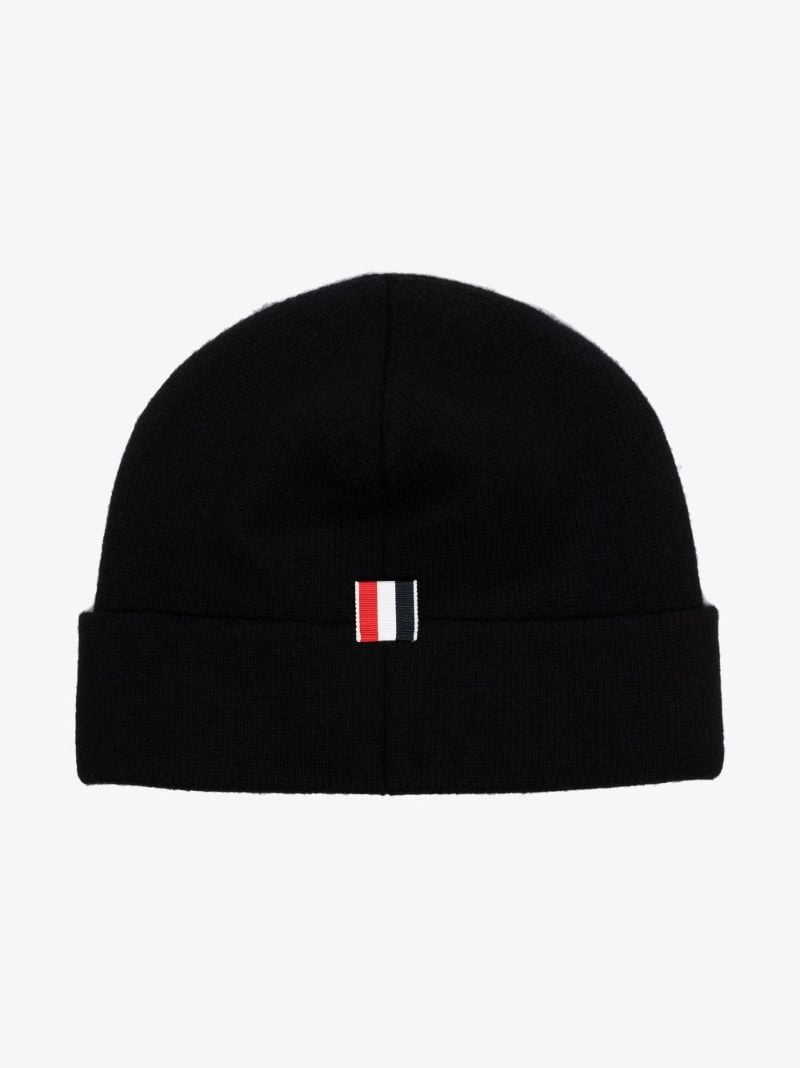 Black Wool Beanie Hat