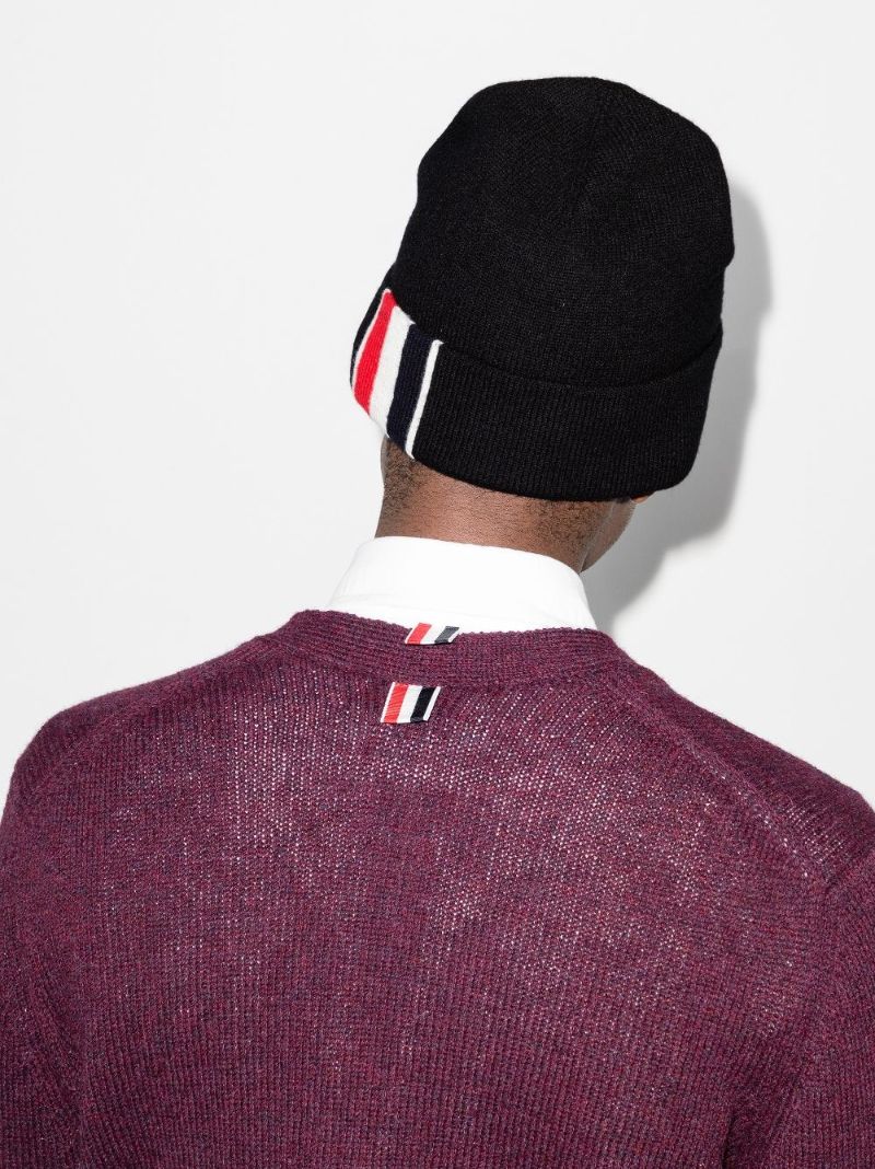 Black Wool Beanie Hat