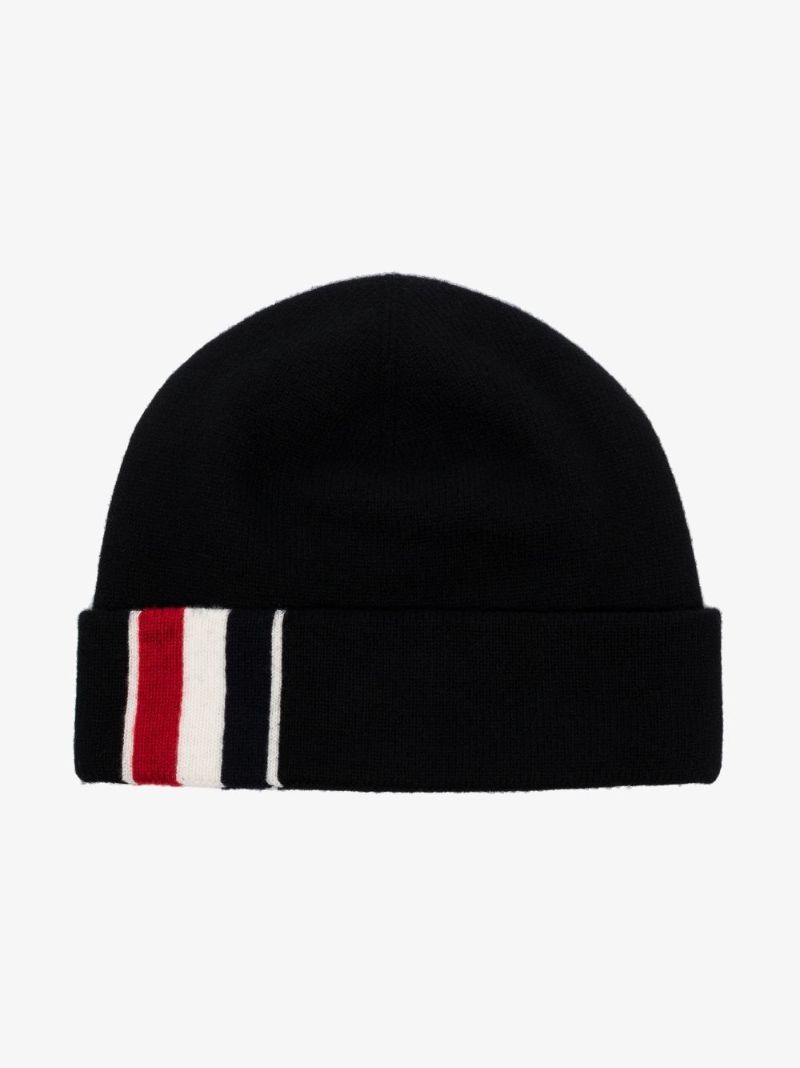 Black Wool Beanie Hat