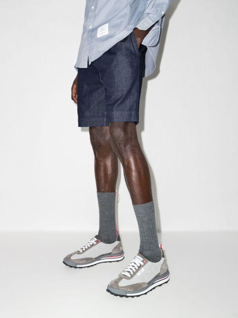 Grey Tech Runner Suede Sneakers