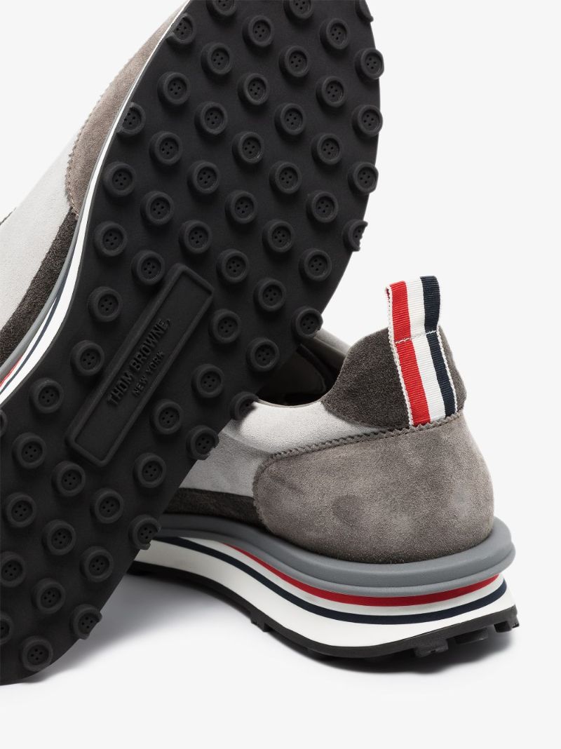 Grey Tech Runner Suede Sneakers