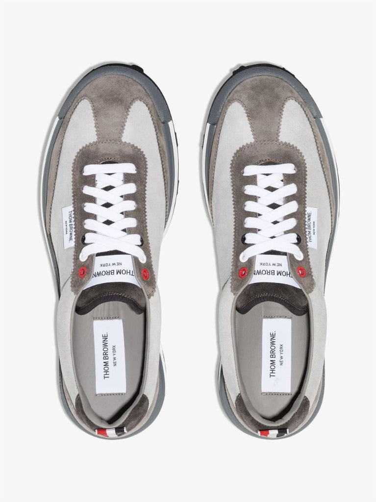 Grey Tech Runner Suede Sneakers